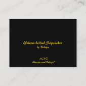 Gelb-aufgeblähtes Sapsucker ATC Visitenkarte (Rückseite)