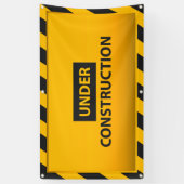 Gelb Banner Unter Bau Warnung (Vertikal)