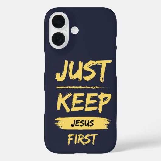 Gelb Behalte nur Jesus zuerst Case-Mate iPhone Hülle (Rückseite)