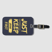 Gelb Behalte nur Jesus zuerst Gepäckanhänger (Vorderseite (Horizontal))