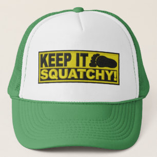 Gelb BEHALTEN ES SQUATCHY! "Stickenblick" Druck Truckerkappe