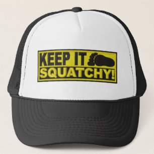 Gelb BEHALTEN ES SQUATCHY! "Stickenblick" Druck Truckerkappe