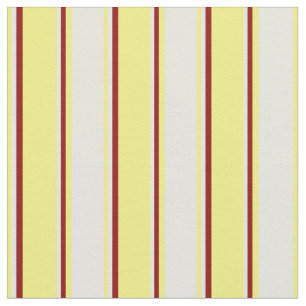 Gelb, Beige und Dunkelrot - Farbmuster Stoff