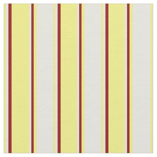 Gelb, Beige und Dunkelrot - Farbmuster Stoff (Nahaufnahme)