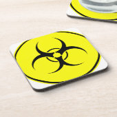 Gelb Bio-Gefahrenlogo Untersetzer (Linke Seite)