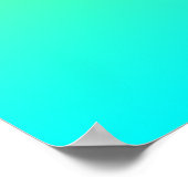 Gelb bis Aqua Gradient Poster (Ecke)