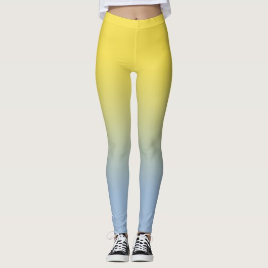 Gelb bis leicht blauer Farbton Leggings (Vorderseite)