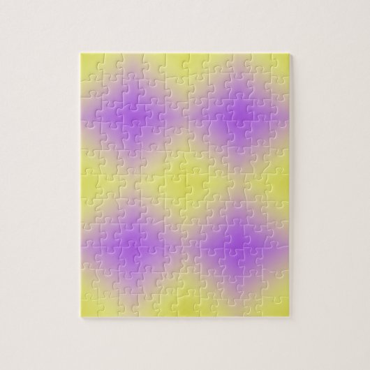 Gelb bis Lila Diamantmuster Puzzle (Vertikal)