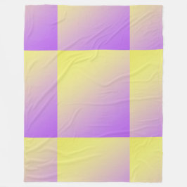 Gelb bis Lila glänzend Abstrakt Fleecedecke