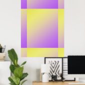 Gelb bis Lila glänzend Abstrakt Poster (Heimbüro)