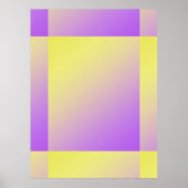 Gelb bis Lila glänzend Abstrakt Poster (Vorne)