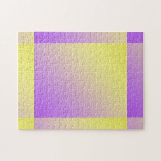 Gelb bis Lila glänzend Abstrakt Puzzle (Horizontal)