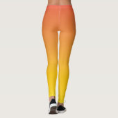 Gelb bis Orange Ombre Fade Gradient Leggings (Rückseite)