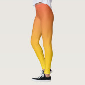 Gelb bis Orange Ombre Fade Gradient Leggings (Links)