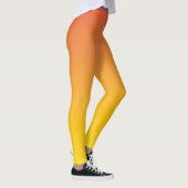 Gelb bis Orange Ombre Fade Gradient Leggings (Rechts)