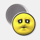 Gelb bläst einen Kuss Magnet (Vorderseite/Rückseite)