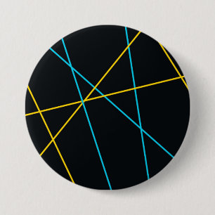 Gelb, blau, cool, trendig, urbane, moderne Linien Button