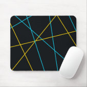 Gelb, blau, cool, trendig, urbane, moderne Linien Mousepad (Mit Mouse)