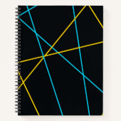 Gelb, blau, cool, trendig, urbane, moderne Linien Notizblock (Vorderseite)