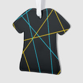 Gelb, blau, cool, trendig, urbane, moderne Linien Ornament (Vorderseite)