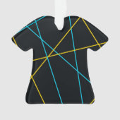 Gelb, blau, cool, trendig, urbane, moderne Linien Ornament (Vorderseite)