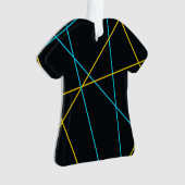 Gelb, blau, cool, trendig, urbane, moderne Linien Ornament (Vorderseite)