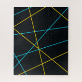 Gelb, blau, cool, trendig, urbane, moderne Linien Puzzle (Vertikal)