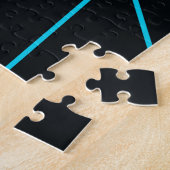 Gelb, blau, cool, trendig, urbane, moderne Linien Puzzle (Seite)