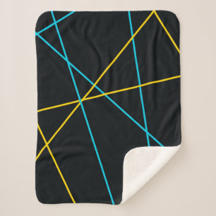 Gelb, blau, cool, trendig, urbane, moderne Linien Sherpadecke