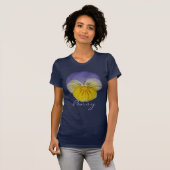 Gelb-Blau des Pansy-2a T-Shirt (Vorne ganz)