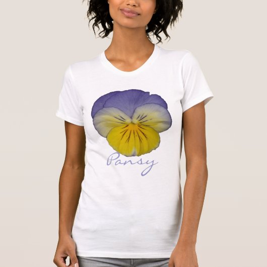 Gelb-Blau des Pansy-2a T-Shirt (Vorderseite)