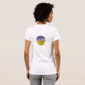 Gelb-Blau des Pansy-2a T-Shirt (Schwarz voll)