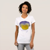 Gelb-Blau des Pansy-2a T-Shirt (Vorne ganz)