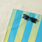 Gelb-blau - Gestreiftes Muster Strandtuch (Beispiel)