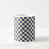 Gelb-blau kariertes Brettmuster Kaffeetasse (Mittel)
