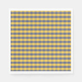 Gelb-blau-kariertes Muster Serviette (Vorderseite)