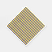 Gelb-blau-kariertes Muster Serviette (Ecke)