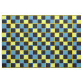 Gelb-blau-kariertes Muster Stoff (Fat Quarter (45,7 x 55,9 cm))