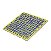 Gelb Blau Karo Argyle-Muster Fliese (Seite)