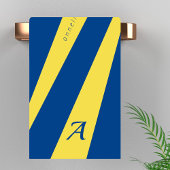 Gelb blau, modern und elegant elegant, fett mit Mo Badhandtuch Set