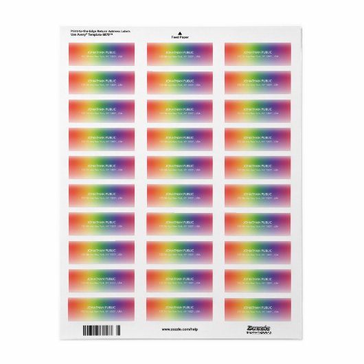 Gelb-blau-rot Lila Moderne Vorlage (Vorne)