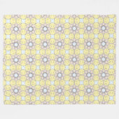 Gelb, Blau und Grau geometrisch gemustert Fleecedecke (Vorderseite (Horizontal))