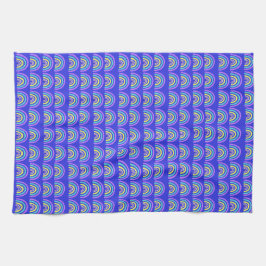 Gelb, blau und Lila Geschirrtuch