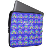 Gelb, blau und Lila Laptopschutzhülle (Vorne Rechts)