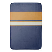 Gelb Blau und Perlen Streifen Badematte (Vorderseite Vertikal)