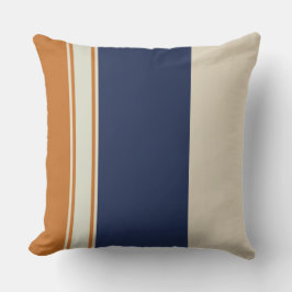 Gelb Blau und Perlen Streifen Kissen