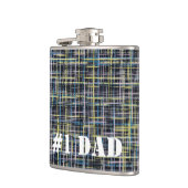 Gelb Blau- und Schwarz-Gitter-Leisten Flachmann (Links)