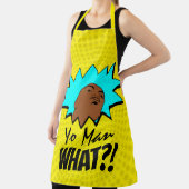 Gelb blau Yo Man Was du Will Tasse Comicen schieße Schürze (InSitu)