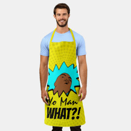 Gelb blau Yo Man Was du Will Tasse Comicen schieße Schürze