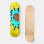 Gelb blau Yo Man Was du Will Tasse Comicen schieße Skateboard (Vorderseite)